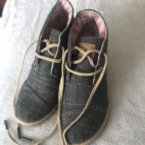 TOMS Bootie Wedges